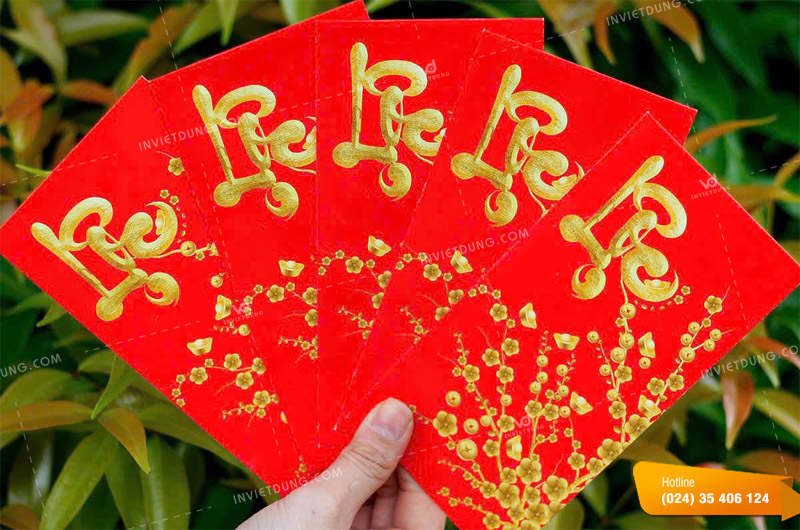 Mẫu bao lì xì màu đỏ