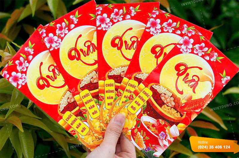 Mẫu bao lì xì màu đỏ