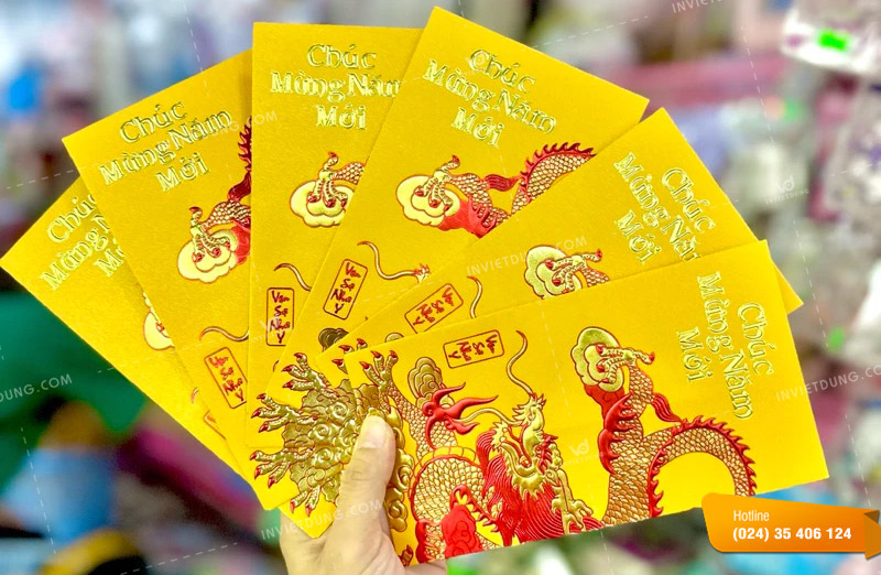 Mẫu bao lì xì màu vàng