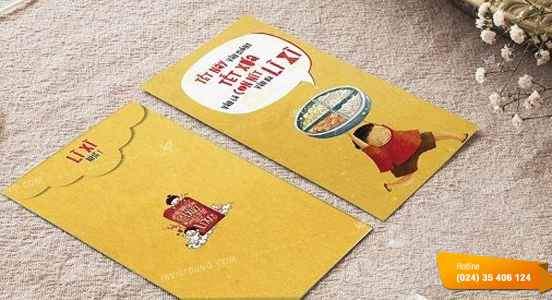 Mẫu bao lì xì màu vàng
