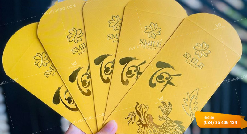 Mẫu bao lì xì màu vàng