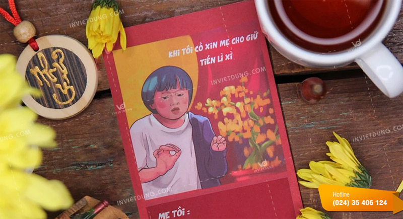 Mẫu bao lì xì meme