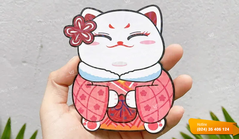 Mẫu bao lì xì mèo thần tài