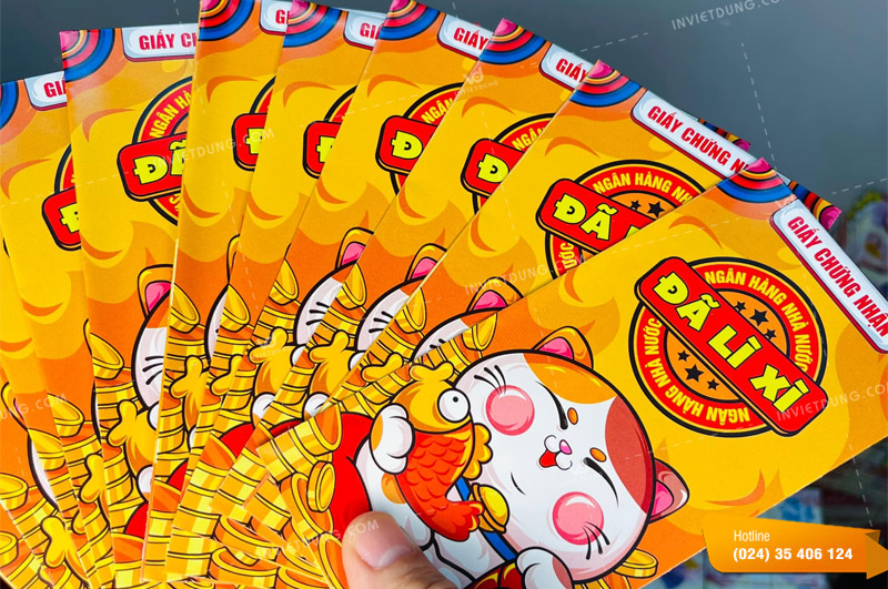 Mẫu bao lì xì mèo thần tài