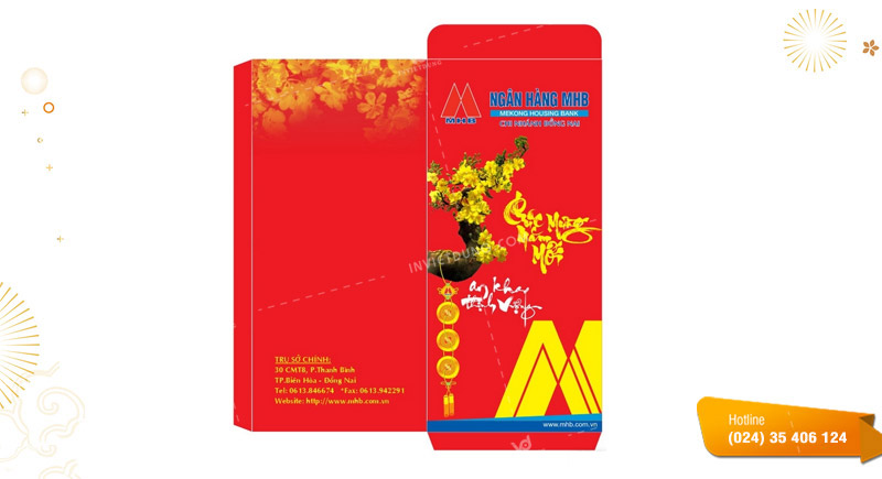 Mẫu bao lì xì ngân hàng