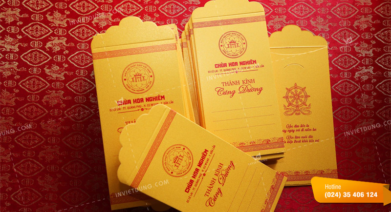 Mẫu bao lì xì phật giáo