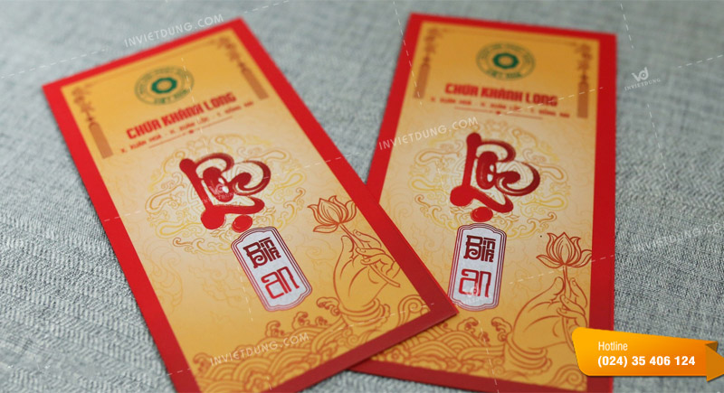 Mẫu bao lì xì phật giáo