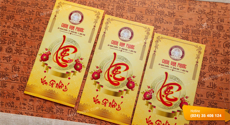 Chất liệu giấy in bao lì xì phật giáo thông dụng