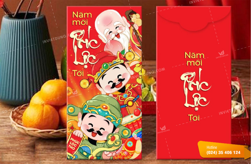 Mẫu bao lì xì Phúc Lộc Thọ