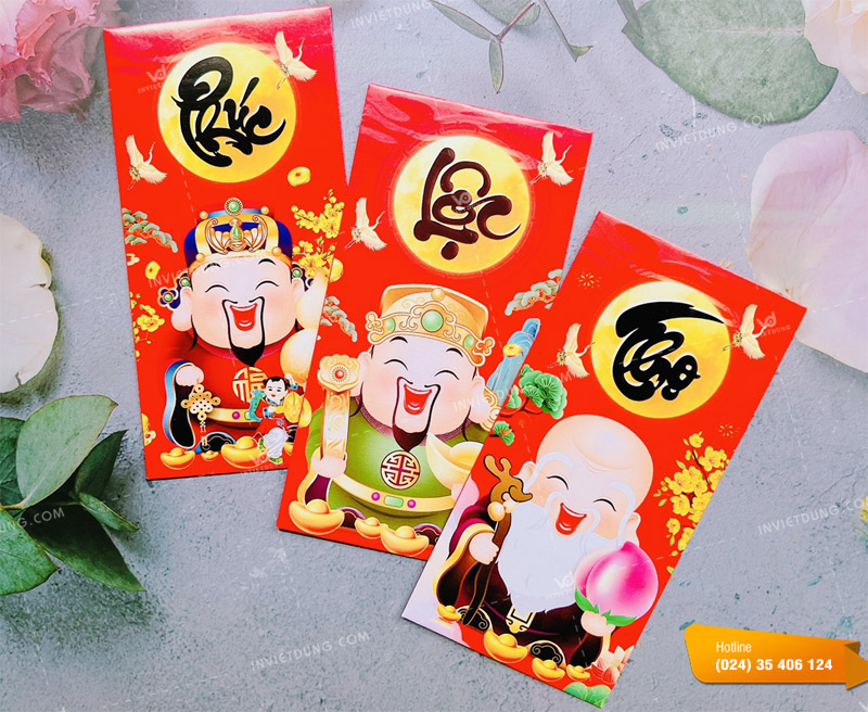 Mẫu bao lì xì Phúc Lộc Thọ