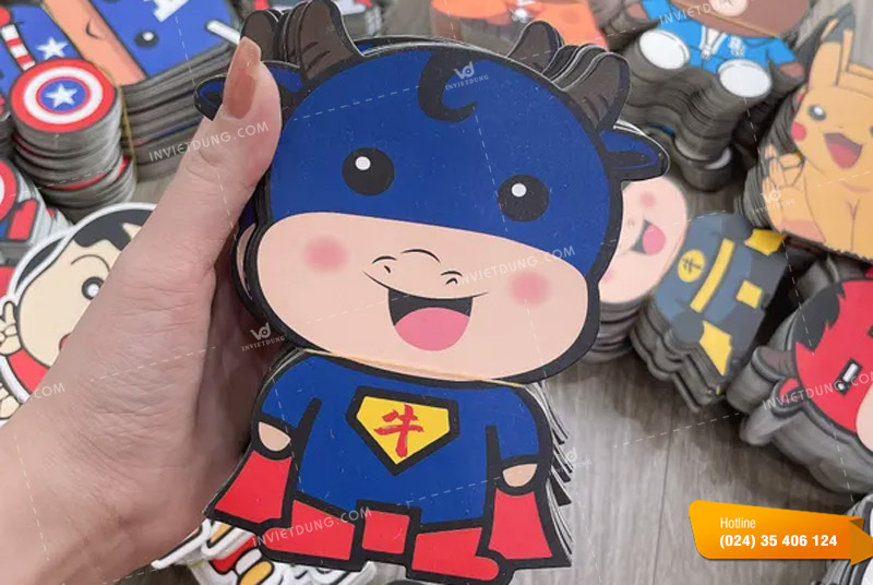 Mẫu bao lì xì hình siêu nhân