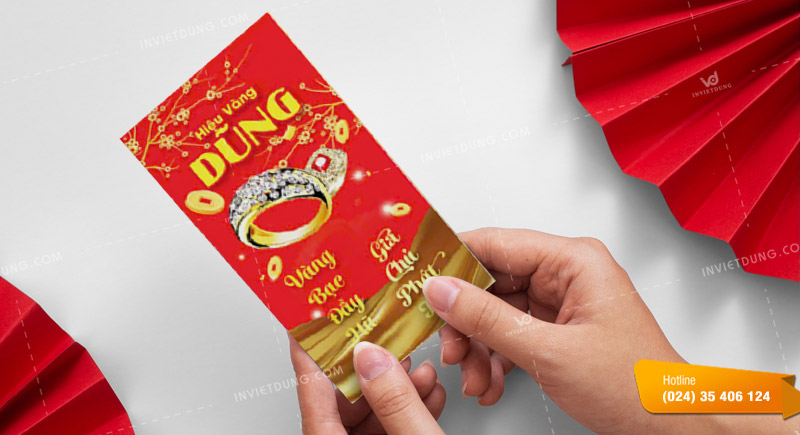 Mẫu bao lì xì tiệm vàng