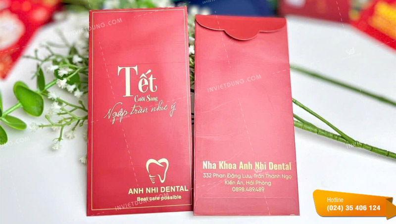 Thiết kế bao lì xì y khoa, nha khoa
