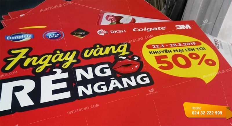 Mẫu decal dán formex làm bảng khuyến mãi