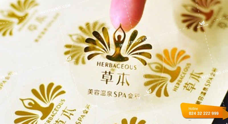 Mẫu decal nhũ vàng