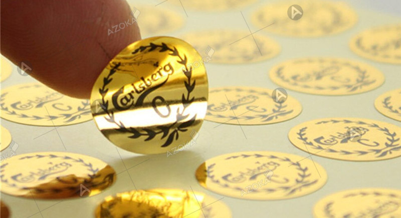 Mẫu decal nhũ vàng