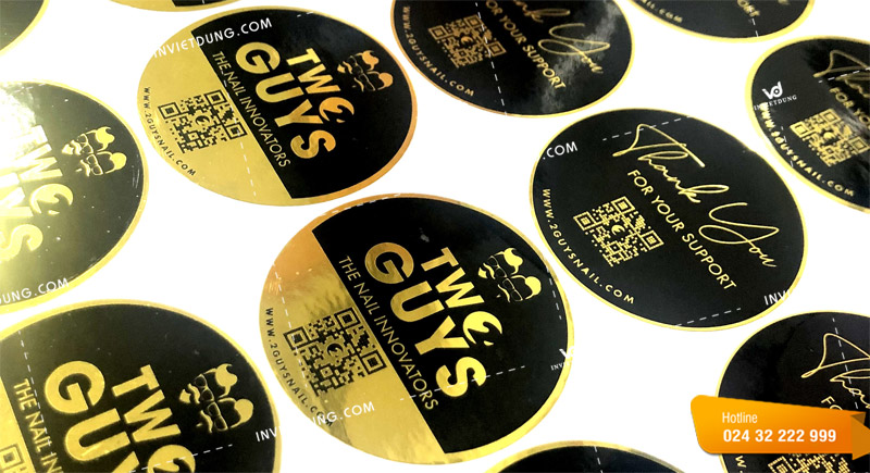 Mẫu decal nhũ vàng