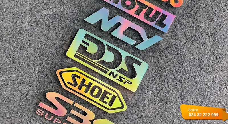 Mẫu decal phản quang dán xe