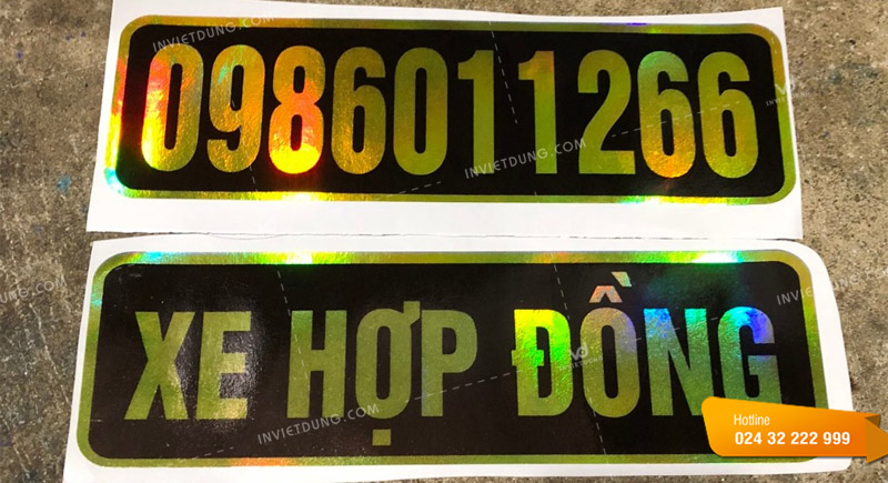 Mẫu decal phản quang oto