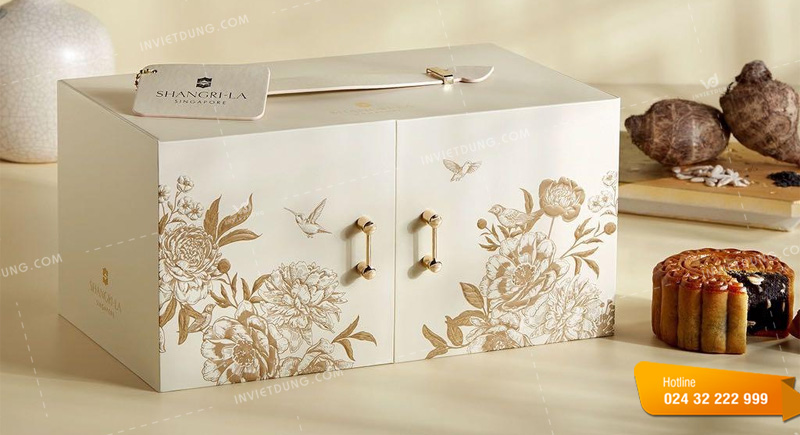 Mẫu hộp giấy đựng bánh trung thu 3 tầng