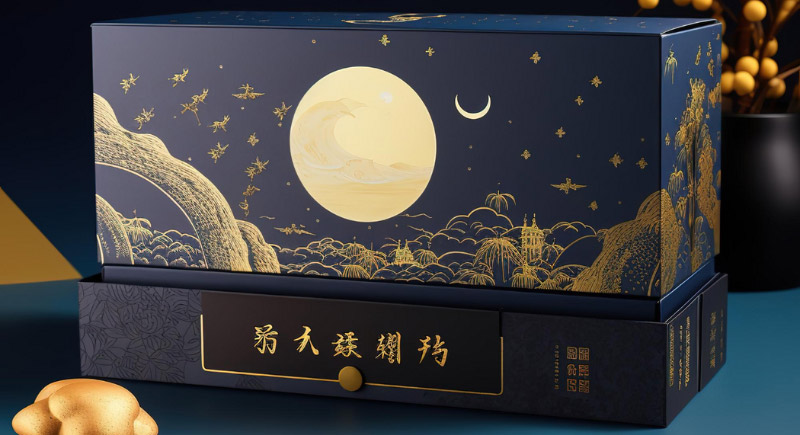 Mẫu hộp bánh trung thu 3D sang trọng