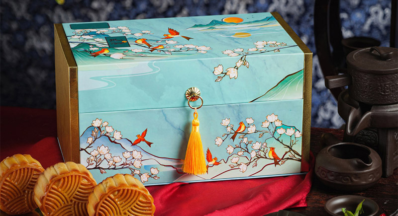 Mẫu hộp bánh trung thu 3D sang trọng