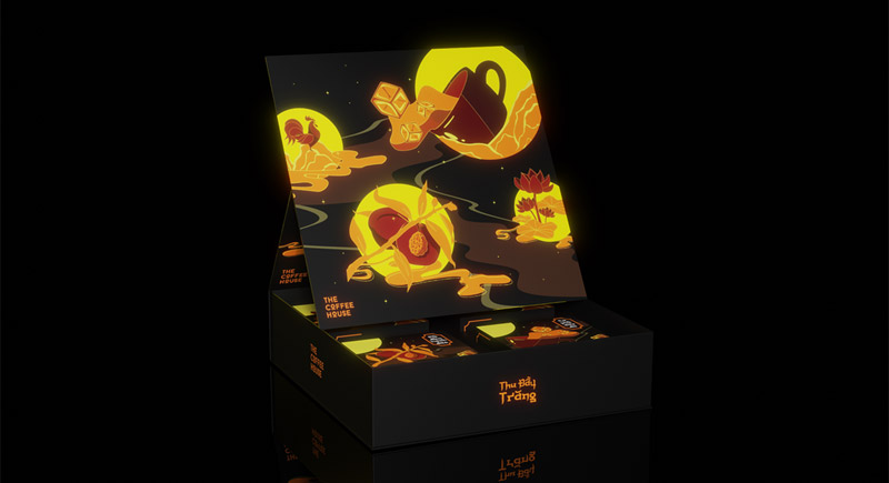 Mẫu hộp bánh trung thu 3D sang trọng