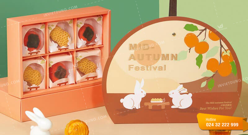 Mẫu hộp bánh trung thu bán nguyệt đẹp