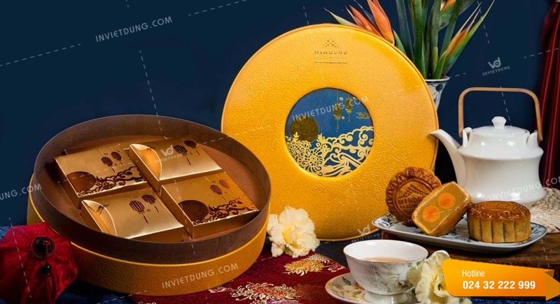 Mẫu hộp đựng bánh trung thu hình tròn