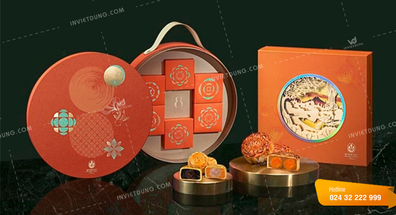 Mẫu hộp đựng bánh trung thu hình tròn
