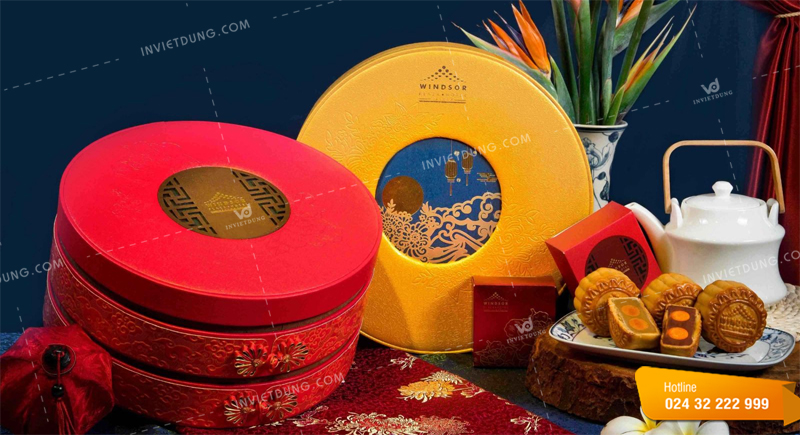 Mẫu hộp đựng bánh trung thu hình tròn