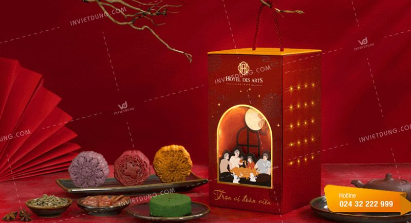 Mẫu hộp đựng bánh trung thu hình trụ cao cấp