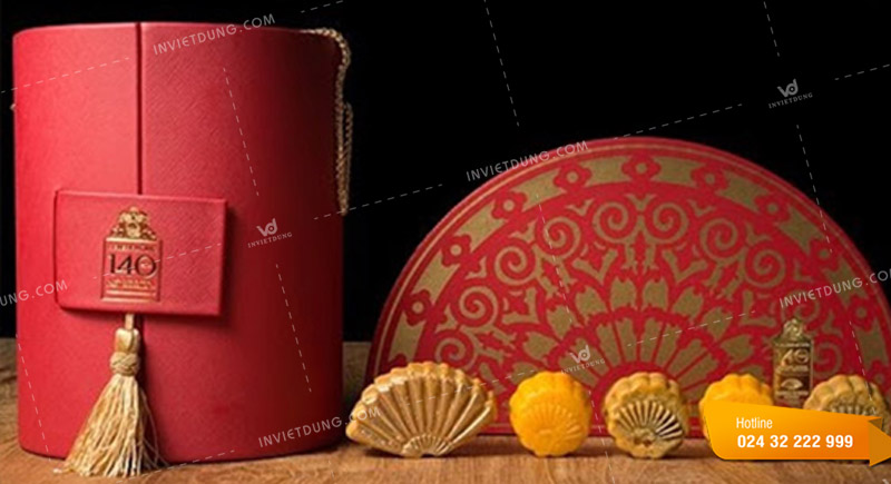 Mẫu hộp đựng bánh trung thu hình trụ cao cấp