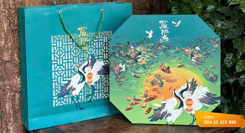 mẫu hộp bánh trung thu hình lục giác