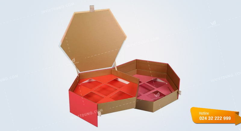 Mẫu hộp bánh trung thu hình lục giác