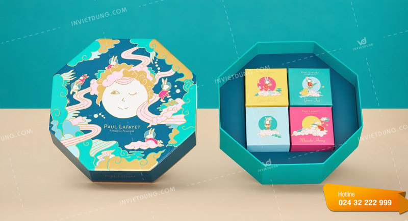 Mẫu hộp bánh trung thu hình lục giác