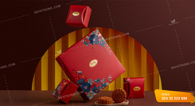 Mẫu hộp bánh trung thu kiểu dáng nắp lật