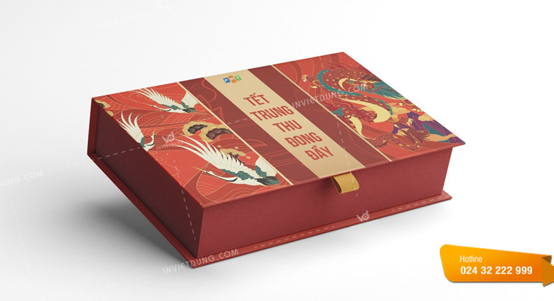 Mẫu hộp bánh trung thu kiểu dáng nắp lật