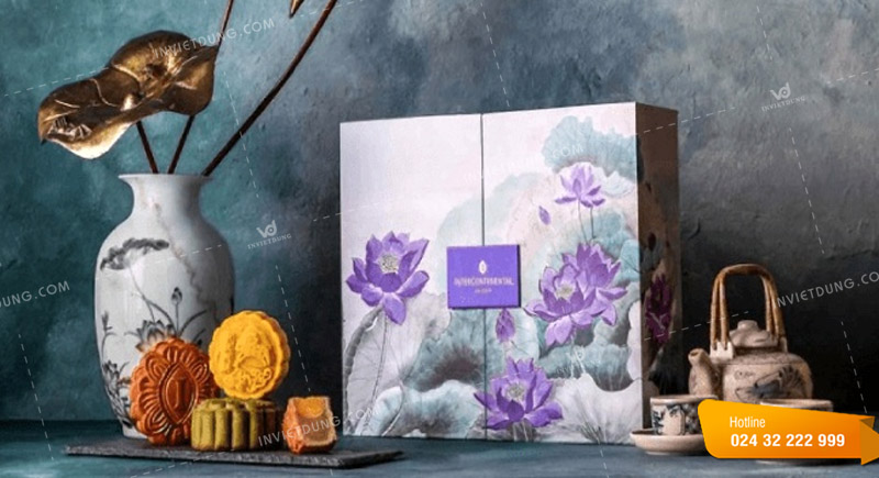 Mẫu hộp giấy cánh bướm đựng bánh trung thu