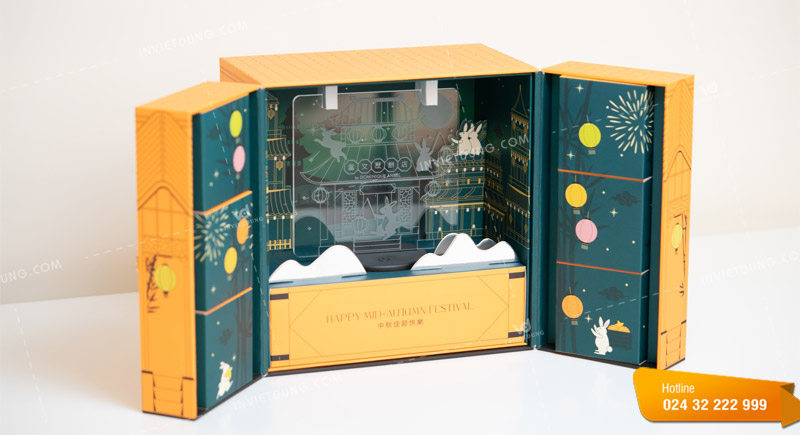 Mẫu hộp carton cứng đựng bánh trung thu