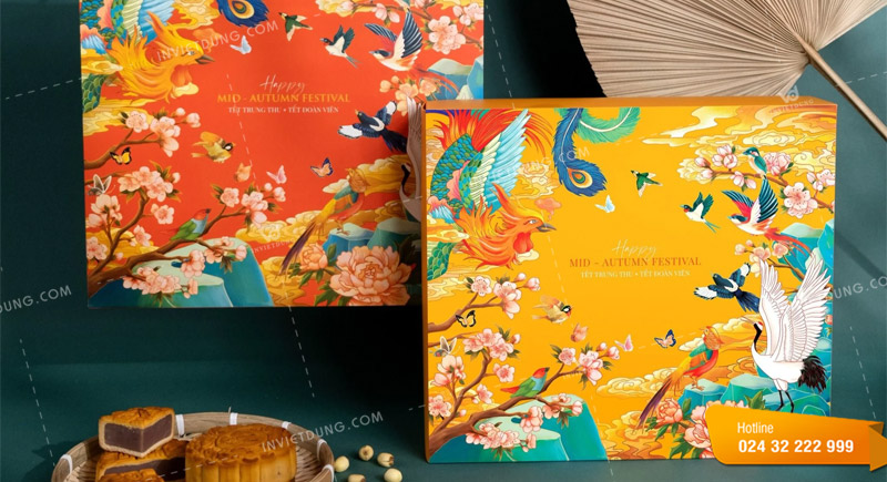 Mẫu hộp carton cứng đựng bánh trung thu