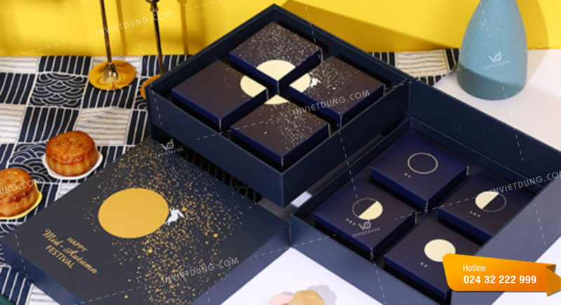 Mẫu hộp carton cứng đựng bánh trung thu