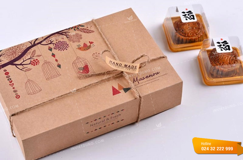 Mẫu hộp đựng bánh trung thu giấy kraft