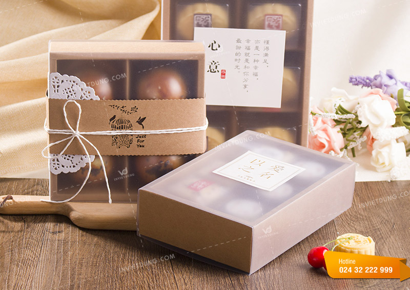 Mẫu hộp đựng bánh trung thu giấy kraft