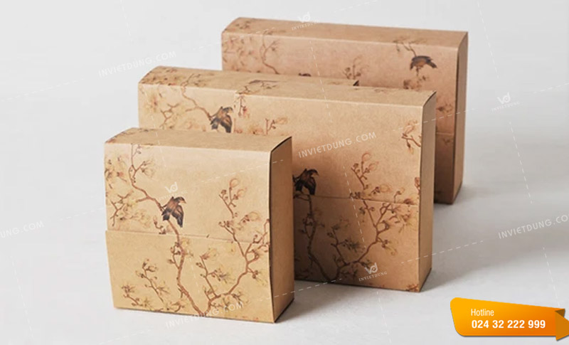 Mẫu hộp đựng bánh trung thu giấy kraft