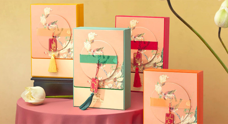 Mẫu hộp đựng bánh trung thu của thương hiệu Maison