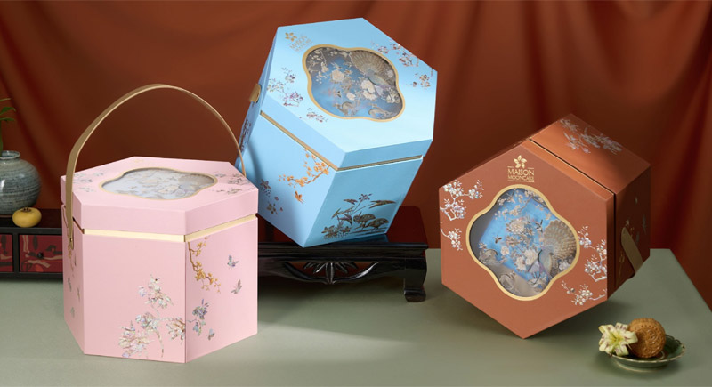 Mẫu hộp đựng bánh trung thu của thương hiệu Maison