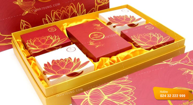 Mẫu hộp giấy đựng bánh trung thu 6 cái thiết kế đẹp