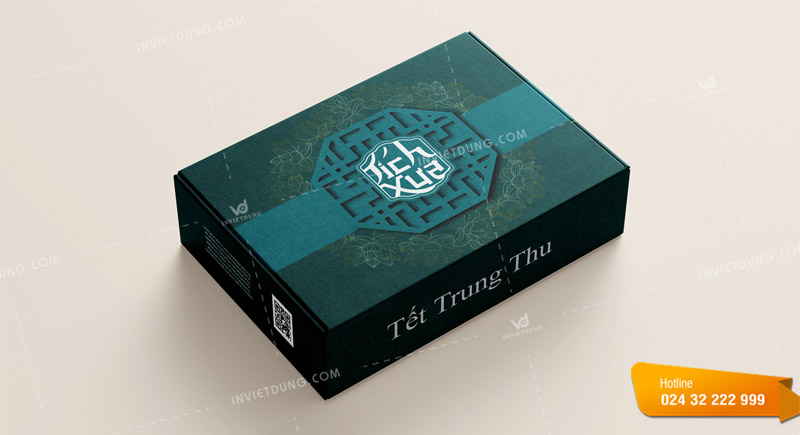 Mẫu hộp giấy đựng bánh trung thu mini