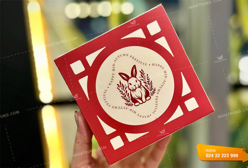 Mẫu hộp giấy đựng bánh trung thu mini